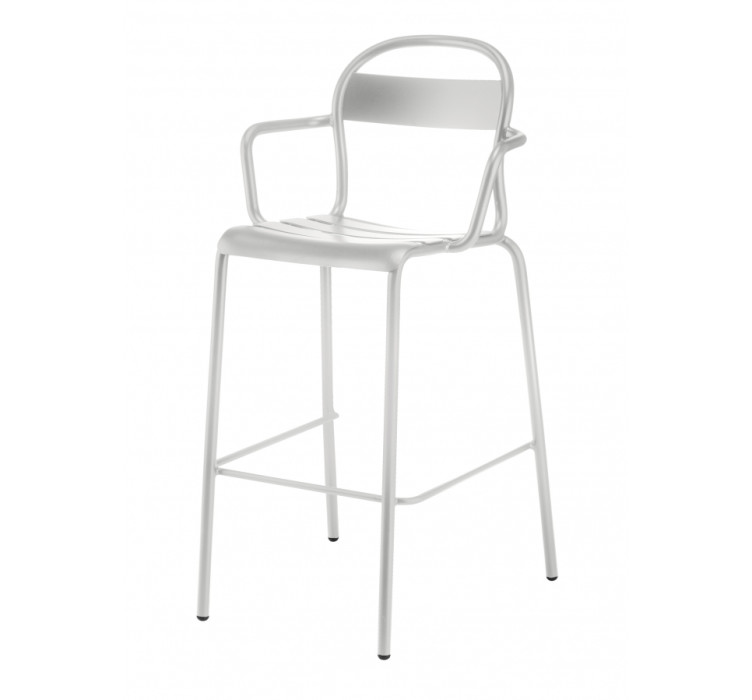 Барний стілець з підлокітниками Stecca 6 White1
